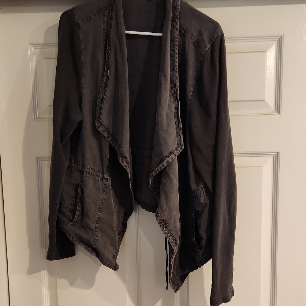 Torrid Charcoal Draped Utility Jacket